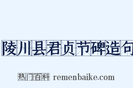 陵川县君贞节碑造句是什么意思的图片